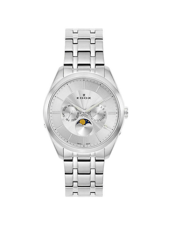 Edox Watch Battery with Silver Metal Bracelet