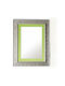 K2022/2 Wall Mirror with Green Wooden Frame 70x60cm 1pcs