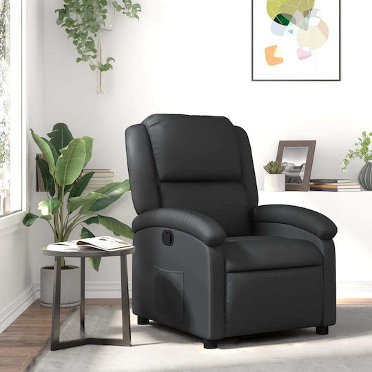 Фотьойл Relax С поставка за крака от Естествена Кожа Dark 71x86.5x99.5см