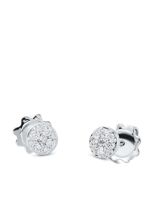 Diamond Group Обици от White Gold с Диамант