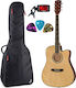 Harley Benton Semi-Acoustic Guitar D120CE - Sta...
