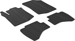 Auto Gs Set of Front and Rear Mats 4pcs from Rubber for Toyota Aygo Black