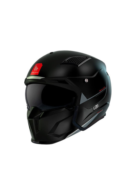 MT Streetfighter SV S Black Matt Motorcycle Helmet Modular ECE