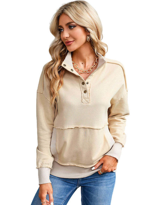 Amely Damen Bluse Langärmelig Beige