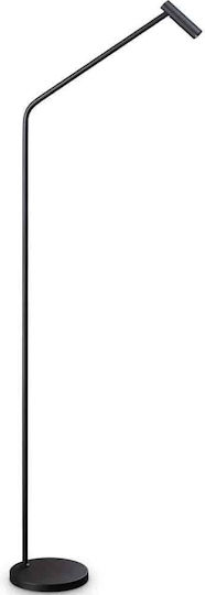 Ideal Lux LED Floor Lamp H128xW49cm. with Warm White Light 250lm Black
