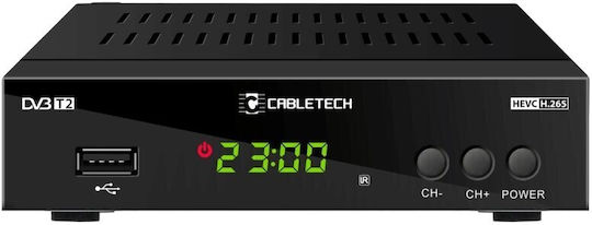Cabletech Dvb-t2 H.265 Hevc URZ0338 Ψηφιακός Δέκτης Mpeg-4 Σύνδεση HDMI