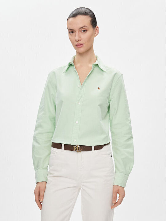 Ralph Lauren Langärmelig Damen Hemd Green