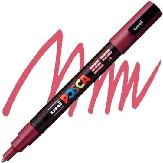 Posca Μαρκαδόρος Σχεδίου Red Wine 1.3mm