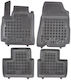 Sahler Set of Front and Rear Mats 4pcs Tray Type for Renault Arkana 2019+ Black