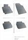 Refref Set of Front and Rear Mats 4pcs Tray Type for Hyundai Elantra 2011+ Black