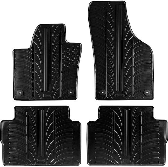 Apesan Set of Front and Rear Mats 4pcs for Seat Alhambra Volkswagen Sharan Black