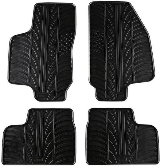 Apesan Satz Vorder- und Hintermatten 4Stück aus Gummi für Opel Astra Chevrolet E-Commerce-Website Scania E-Commerce-Website 1998-2004 Schwarz