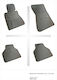 Refref Set of Front and Rear Mats 4pcs Tray Type for BMW Series 7 2001+ Black