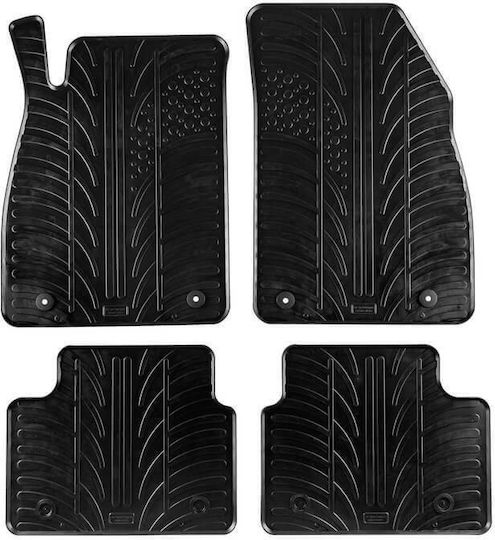 Apesan Set of Front and Rear Mats 4pcs for Opel Insignia 2008-2017 Black