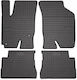 Refref Set of Front and Rear Mats 4pcs Tray Type for Hyundai Getz 2002-2011 Black