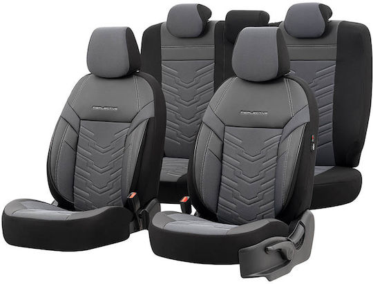 Deluxeboss Front Car Covers 11pcs Leatherette Black