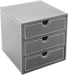 Osco Leather Desktop Drawer Gray