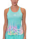 Bidi Badu Women's Athletic Blouse Sleeveless Fast Drying Aqua