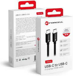 Forcell C338 USB 3.2 Kabel USB-C männlich - USB-C 60W Schwarz 3m (593928)