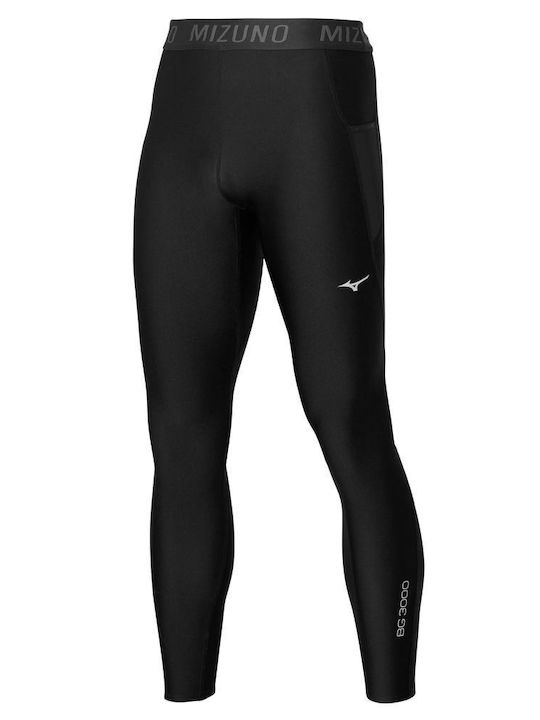 Mizuno Herren Sportleggings Lang Schwarz