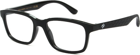 Dolce & Gabbana Kindlich Kunststoff Brillenrahmen Schwarz DX5097 501