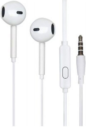 PZX 1551 Earbuds Handsfree με Βύσμα 3.5mm Λευκό