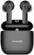 Swissten Alupods II In-Ear Bluetooth-Freisprecheinrichtung Kopfhörer mit Ladeetui Schwarz