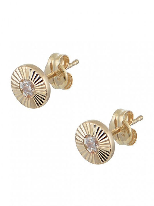 Kids Earrings Studs with Stones made of Gold 9K