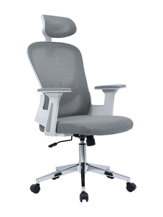 Ignatius Executive Reclining Office Chair with Adjustable Arms Light Grey Pakketo