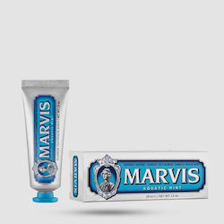 Marvis Aquatic Mint Toothpaste for Ulitis , Plaque & Cavities 25ml