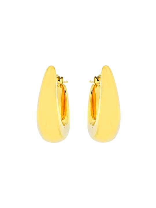 Earrings Hoops made of Gold 14K