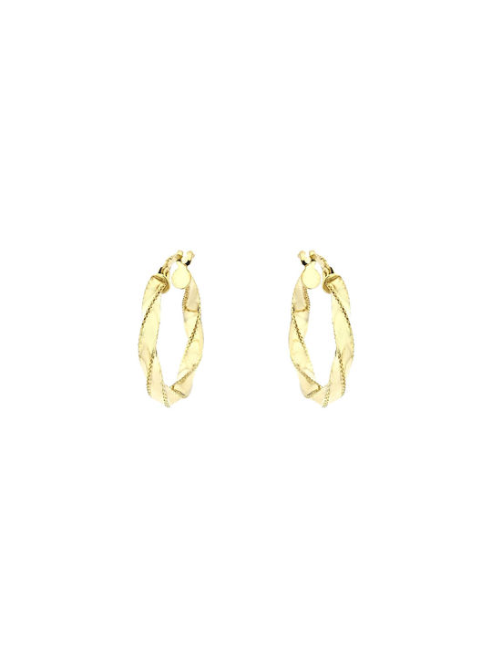 Earrings Hoops made of Gold 14K