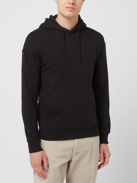 Jack & Jones Sweat Ανδρικό Φούτερ με Κουκούλα Black