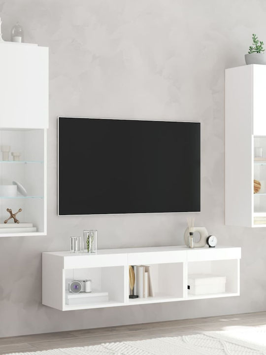 Wohnzimmer TV-Einheit White mit Beleuchtung L12...
