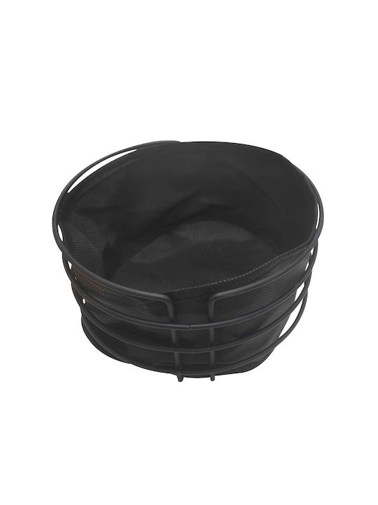 TnS Ψωμιέρα Μεταλλική Μαύρη 20x10cm