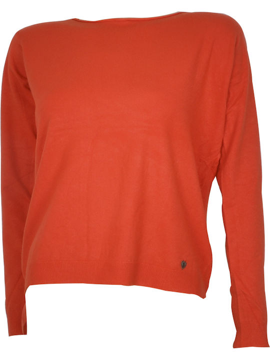 Finery Women's Long Sleeve Sweater Orange.