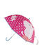 Peppa Pig Kinder Regenschirm Gebogener Handgriff Rosa mit Durchmesser 71cm.