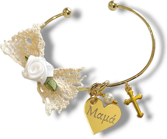 The Art of Beading Christening Charm Handcuff Metal White 1 Piece MARTYRIKA61A