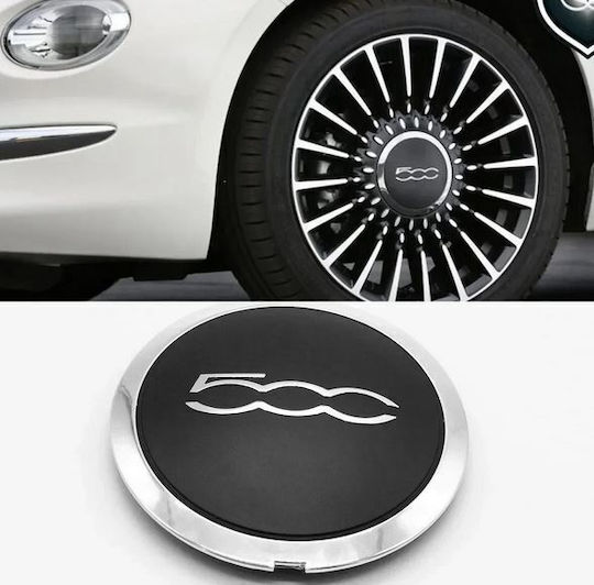 Wheel Center Cap Fiat with 133mm Internal Diameter Black 1pc
