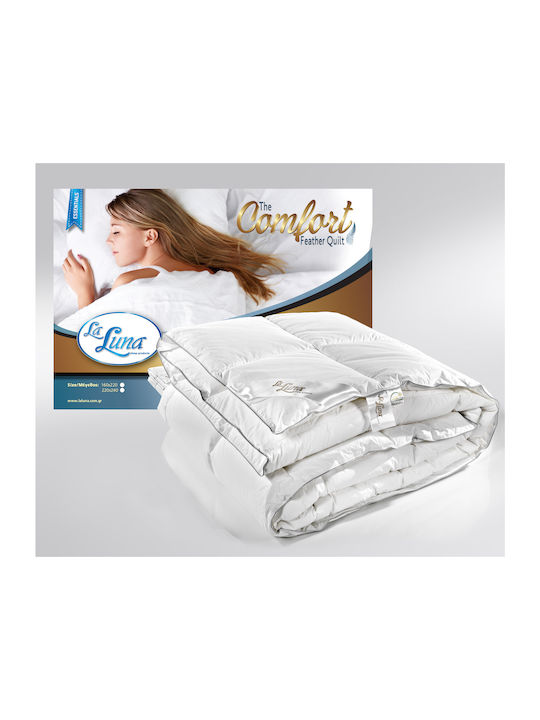 La Luna Πάπλωμα Μονό Πουπουλένιο 160x220εκ. Comfort Duvet Λευκό 9.5 togs