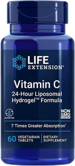 Life Extension Vitamin C 24-hour Liposomal Hydrogel Formula Βιταμίνη για Ενίσχυση του Ανοσοποιητικού, τo Δέρμα & Αντιοξειδωτική δράση 60 ταμπλέτες