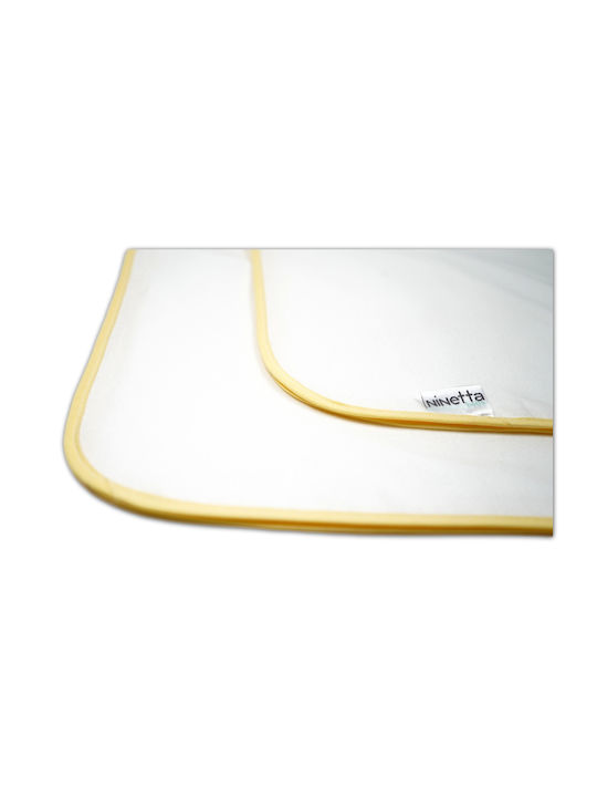 Ninetta Bebe Flannel Swaddle Wraps White / Yellow Yellow 90x90cm. 2pcs