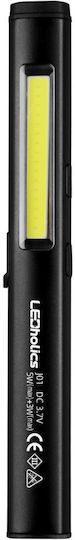 Ledholics Φακός Συνεργείου Επαναφορτιζόμενος LEDUV IP55 με Φωτεινότητα έως 160lm