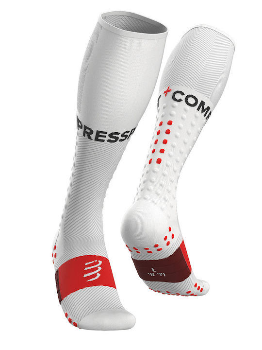 Compressport Full Running Κάλτσες Λευκές 1 Ζεύγος
