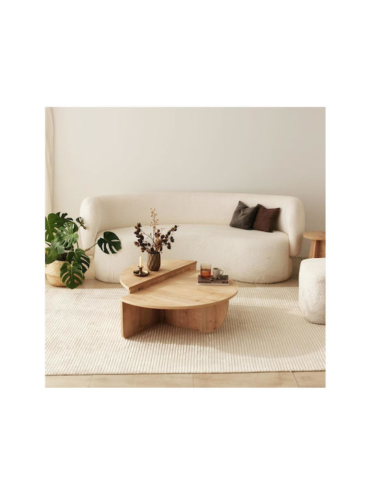 Podium Round Wooden Coffee Table Coffee L90xW30xH60cm