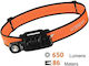 Acebeam Rechargeable Headlamp LED IP68 with Maximum Brightness 650lm H16 Black