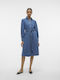 Vero Moda Midi Dress Denim Medium Blue Denim