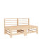 Zweisitziges Sofa Außenbereich Holz mit Kissen 57.5x63.5x60cm