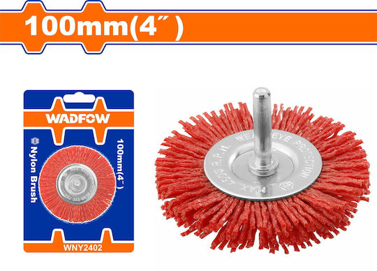 Wadfow WNY2402 Nylon Brush for Drill 100mm Set of 10pcs