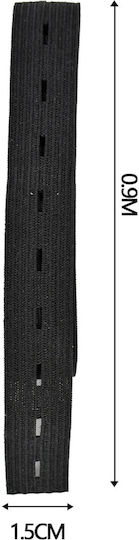 Tpster Elastic de Cusut Negru 90x1.5cm.